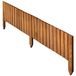 Palissade de jardin en chêne - Clôture en bois, bordure de gazon - Facile à monter - Cadre en bois - 20x116 cm - Naturel