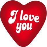 Miko I Love You assiette décorative - décoration de Saint-Valentin pour extérieur