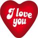 Miko I Love You assiette décorative - décoration de Saint-Valentin pour extérieur