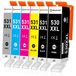 Canon set de 6 cartouches d'encre pour PGI-530/CLI-531, adapté pour TS8750/8751/8550/8551