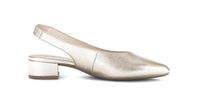 Gabor - Dames - Hoge hakken - GOUD - Leer - Blokhak - Puntige neus - Elastiek - Open hiel - Nette schoenen - Lente/Zomer 2026