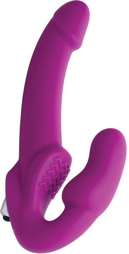 Evoke Strapless Strap On Dildo - Paars - Vibrerend