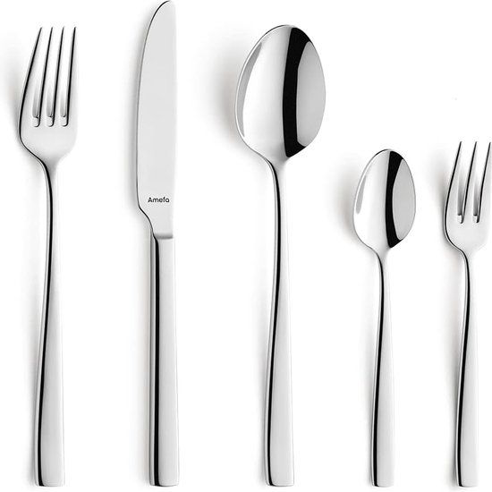 Amefa 1316 Fresh Bestekset voor 12 Personen - 60-delige RVS Bestekset - Vaatwasserbestendig en Duurzaam Tafelbestek