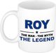 Bellatio Decorations Roy cadeau mok - man myth legend - naam koffiemok / beker - wit en blauw - 300 ml - verjaardag