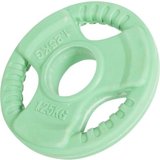 Gorilla Sports Olympische halterschijf 1,25 kg Gripper Gietijzer 50/51 mm rubber coating