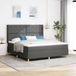 Maison Exclusive - Lit boxspring avec bandes lumineuses LED, gris, 180 x 200 cm, tissu