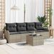 Maison Exclusive Set de bancs de jardin. Polyrotin gris clair