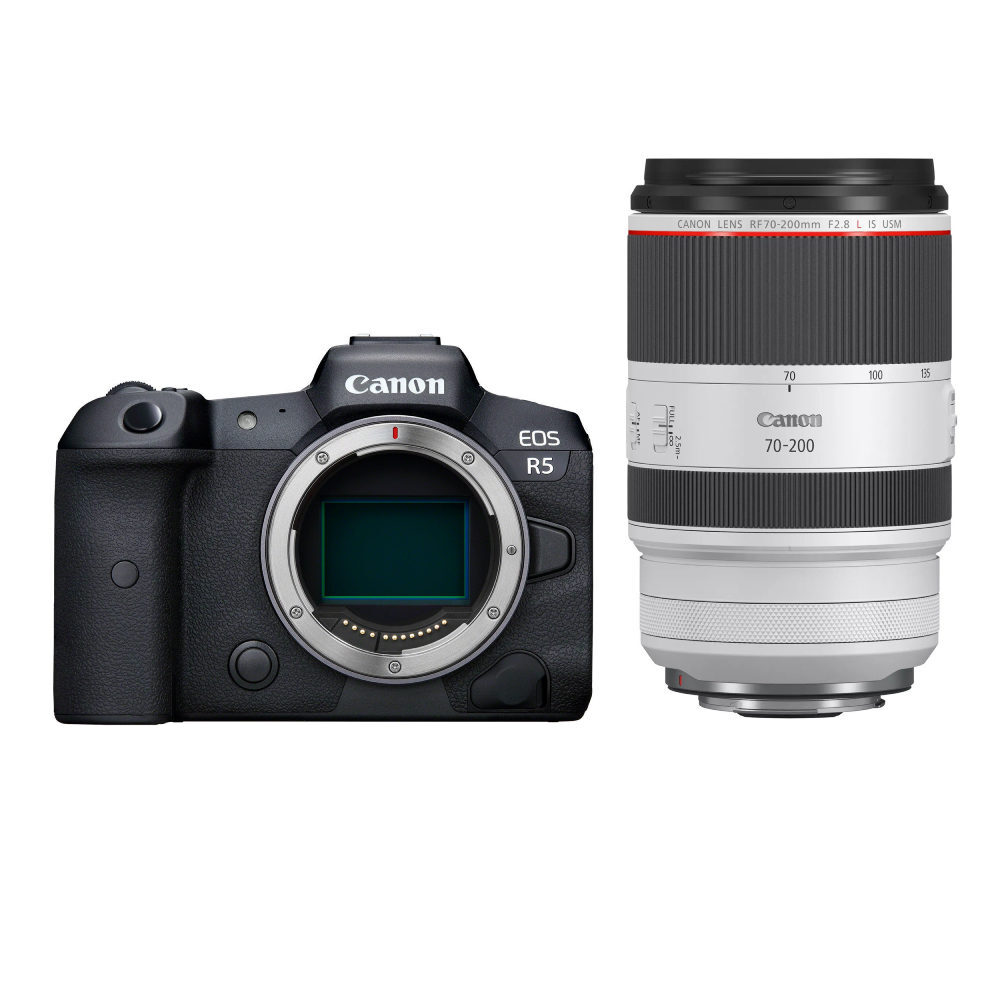 Canon Canon EOS R5 systeemcamera Zwart + RF 70-200mm f/2.8L IS USM objectief