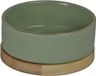 Boon De Boon - Honden Eetbak - keramiek/hout - zeegroen - 13cm