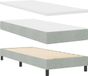 vidaXL Boxspring bed met hoofdeinde Lichtgrijs 200 x 80 cm Fluweel