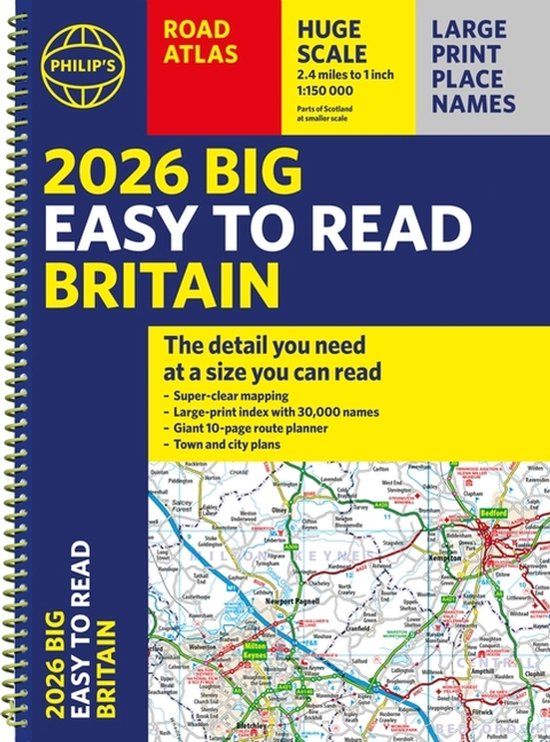 2026 Philip's 2026 Big Easy to Read Britain Road Atlas