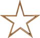 Krist+ Kerstster Silhouet 50 x 12 x 50 cm Hout Bruin
