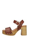 Red-Rag Sandalen Hak cognac