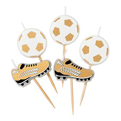 Talking Tables Talking Tables Soccer l Boots & Ball Shaped Party 5 stuks, wit/goud