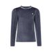 Like Flo fluwelen getailleerde longsleeve - grijsblauw