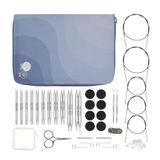 KnitPro Nova Regal set verwisselbare rondbreinaalden - paar 11 x 10 cm met accessoires Nova Regal set voor beginners, professionals en geschenkdoos