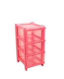 GIO'STYLE Essential Cassie commode voor kinderen, 3 laden, roze, hoogte 60 cm, gemaakt in Italië
