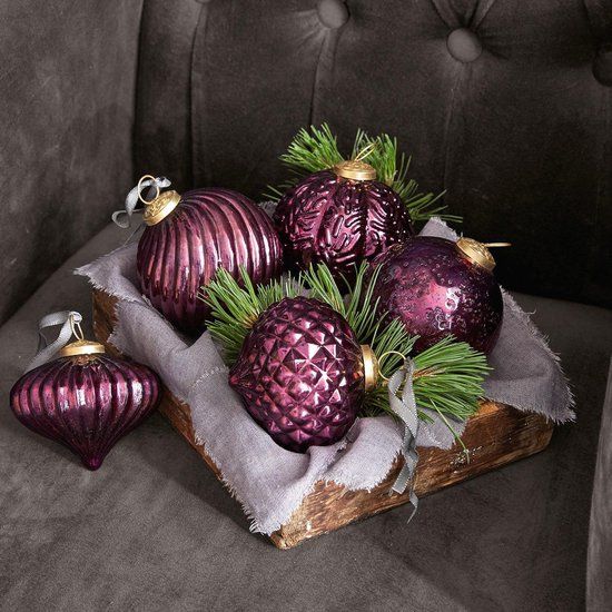LOBERON Kerstversiering, set van 5 Sambre antiekpaars