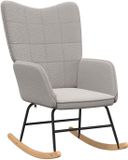 vidaXL Fauteuil à bascule gris clair sherpa tissu