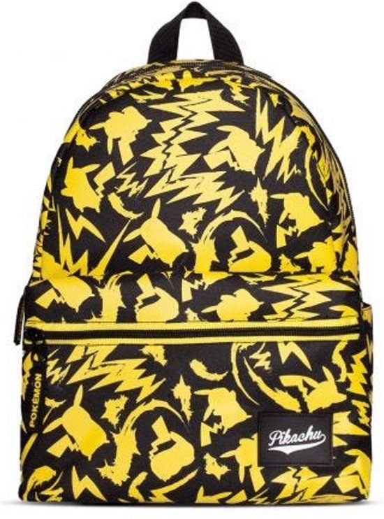 Pokémon Pikachu Rugzak - All Over Print - Zwart/Geel