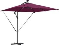 vidaXL Parasol Bordeaux Rood 249 x 249 x 250 cm Polyester en Aluminium