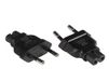 Good Alcasa PA-0370S netstekker adapter Type C (Europlug) C7 Zwart