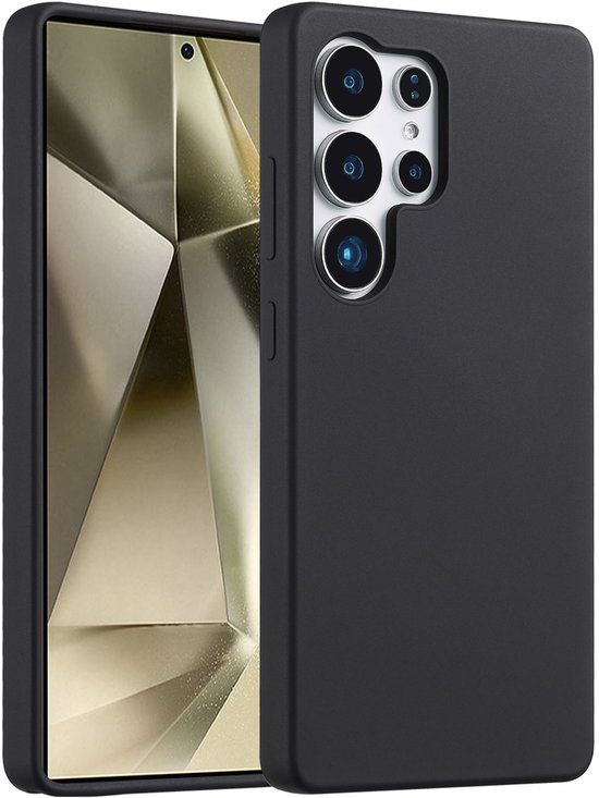 Accezz Liquid Silicone Backcover voor de Samsung Galaxy S25 Ultra - Zwart