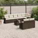 Maison Exclusive - Ensemble de jardin, 9 pièces, avec coussins, marron, en polyrotin