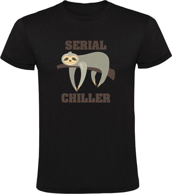 Serial Chiller Heren T-shirt - Zwart - Maat L