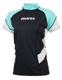 Mares Rash Guard Loose Fit She Dives Rashguard Met Korte Mouwen Voor Dames Zwart M Vrouw