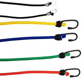 D & W 6 x bagagespanners, verschillende lengtes, 8 mm x 0,25/0,45/0,60/0,80/1 m, 20 kg