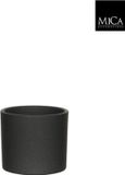 Mica Decorations Era pot rond donkergrijs mat h12,5xd13,5 cm
