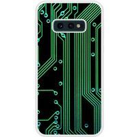 Samsung Galaxy S10e Texture circuit geek Verstevigd hoesje met sublimatie bedrukking