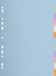 Intercalaires Exacompta 25x Tabbladen gerecycled karton 170g - 12 tabs - A4 - Geassorteerd - 1612E
