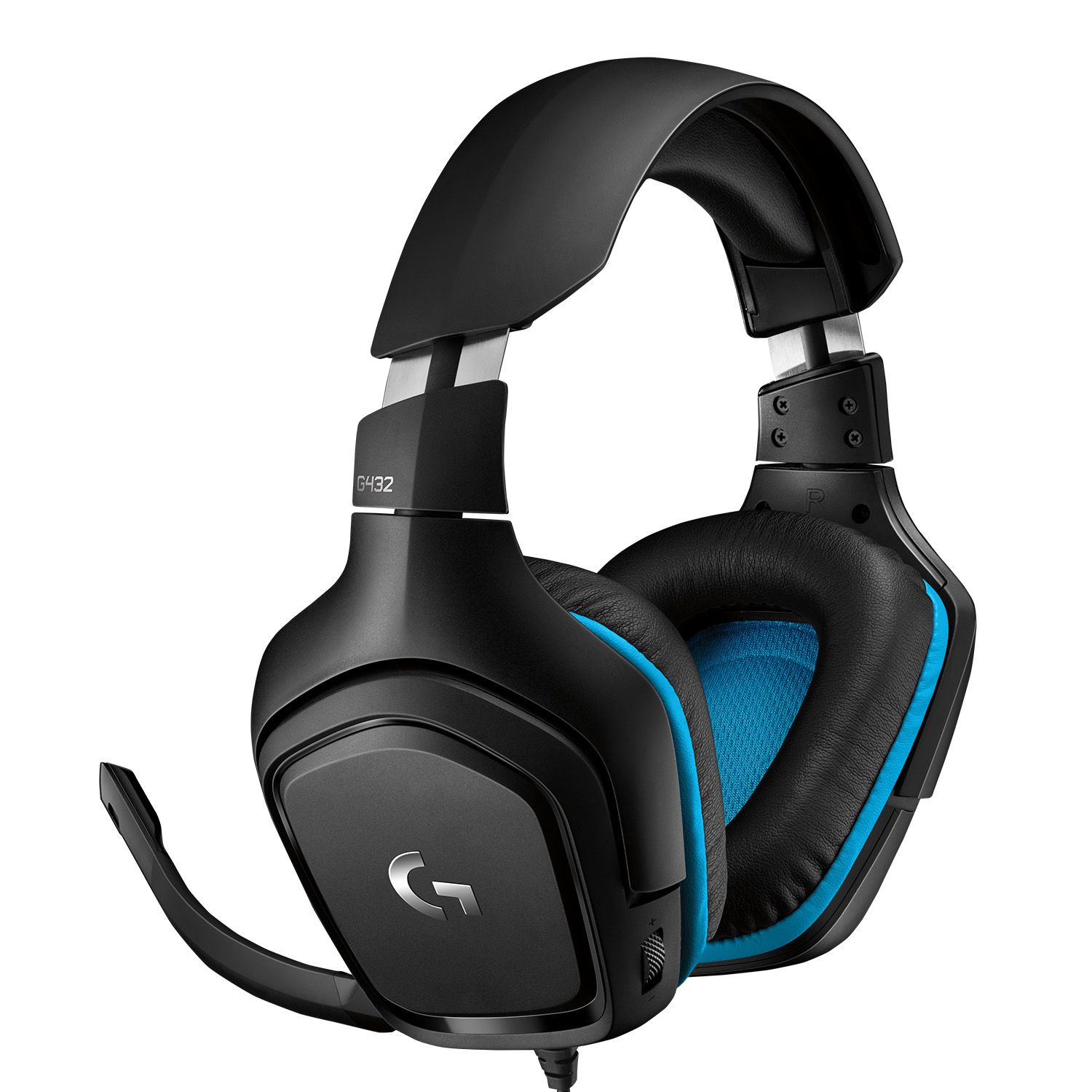 Logitech G G432 Gaming Headset - 7.1 Surround Sound - Wired - Black/Blue
