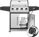 Grillwagen 4+1 Zijbrander Aardgas RVS 52.000 BTU Groot grilloppervlak Argent