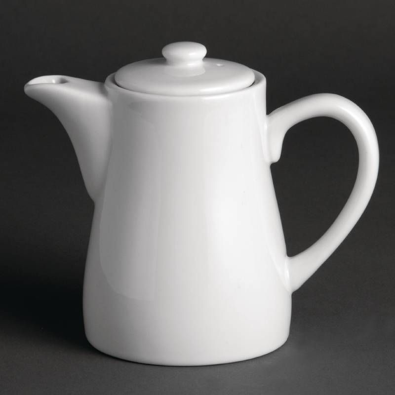 Olympia Witte Koffiekan van porselein 30 cl. (4 stuks)