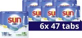 Sun All-in-1 Citroen Vaatwastabletten - 6 x 47 stuks - Voordeelverpakking
