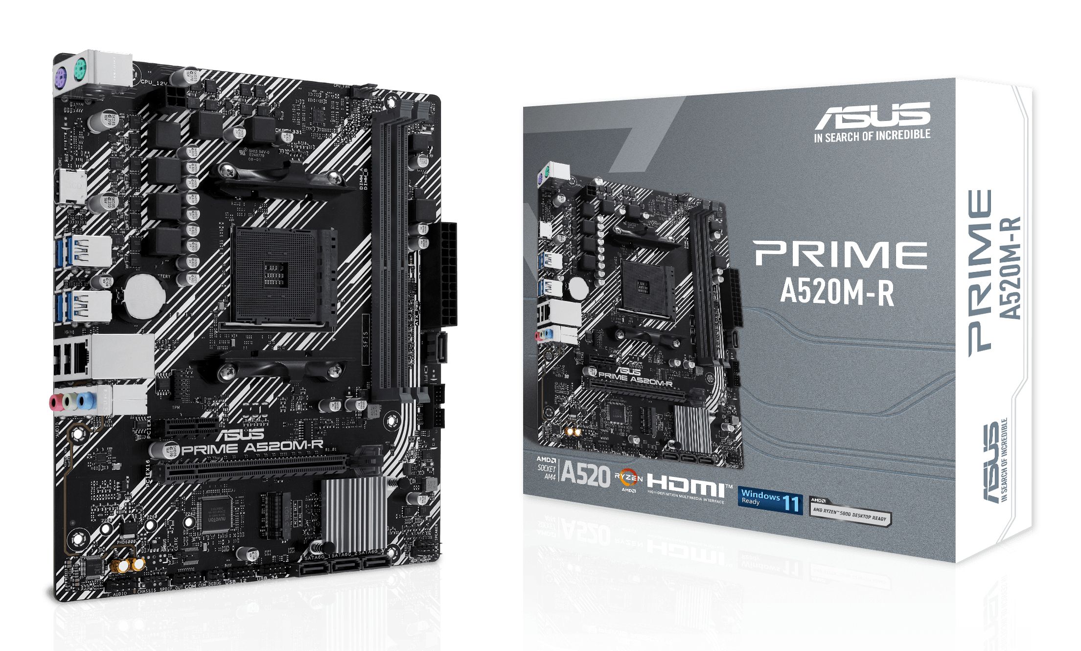 ASUS AM4 PRIME A520M-R - DDR4/M.2/HDMI/µATX Motherboard