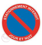 AUA SIGNALETIQUE Parkeerbord Interdit Tag en Nacht 2 – Ø 200 mm, PVC 1,5 mm