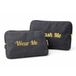 Travel Fanatics Canvas waszak - dubbelzijdige vuile kledingzak voor reizen - wasbare waszak met schone en vuile zijkanten - Wash Me & Wear Me - zwart