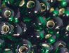 Japanse magatama-kralen, zilver, groen, 3 mm, 100 g