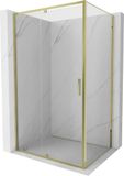 Mexen Exo cabine de douche 120 x 85 cm, transparent, or