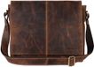 GREENBURRY Vintage Messenger Bag Laptoptas Leer Bruin