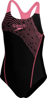 Speedo Medley Logo Medalist Sportbadpak - Zwart/Roze - Maat 128