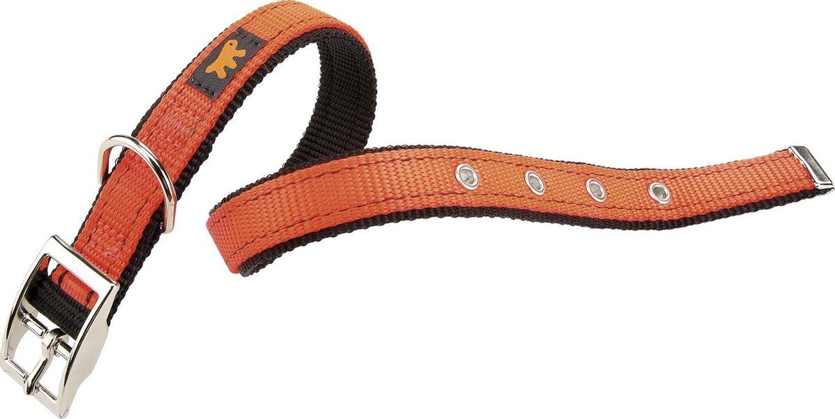 Ferplast Hondenhalsband Dual 27 Tot 35 Cm Nylon/rvs Oranje oranje