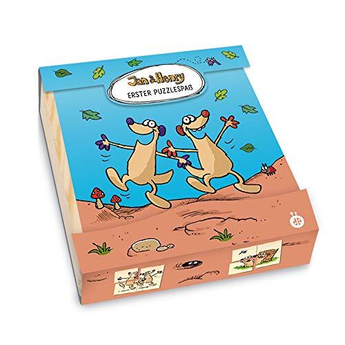 Trötsch Verlag GmbH & Co. KG Trötsch Jan und Henry Erster Puzzlespass Holz: in praktischer Schiebebox als Reisespiel geeignet