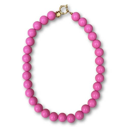 Bonnie Studios gold plated ketting Wilma roze