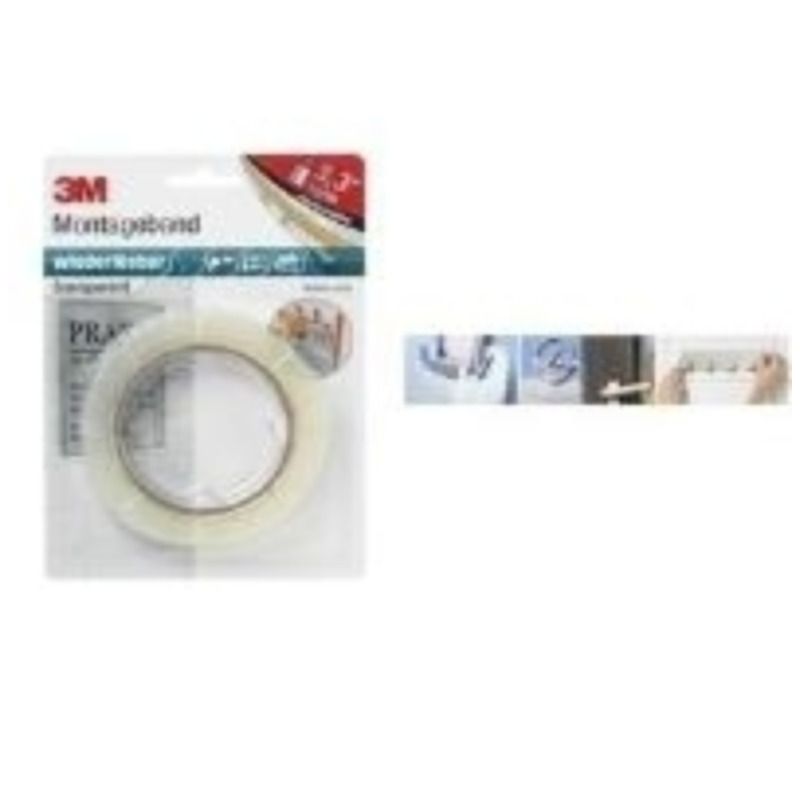 3M dubbelzijdige tape Transparant 19mm breed, 5m lang Acryl - 4046719806034