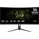 MSI MAG 342CQRFDE E20 Gaming monitor Energielabel F (A - G) 86.4 cm (34 inch) 3440 x 1440 Pixel 21:9 0.5 ms DisplayPort, HDMI, Hoofdtelefoonaansluiting VA LED